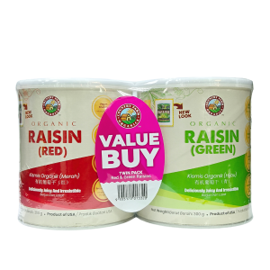 [Twin Pack] Organic Raisins - Red & Green (300g x 2)