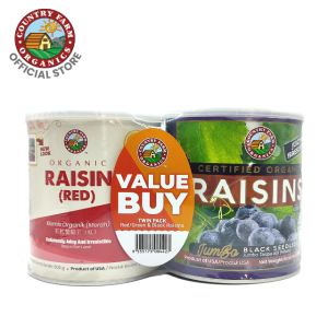 [Twin Pack] Organic Raisins - Red & Black (300g x 2)