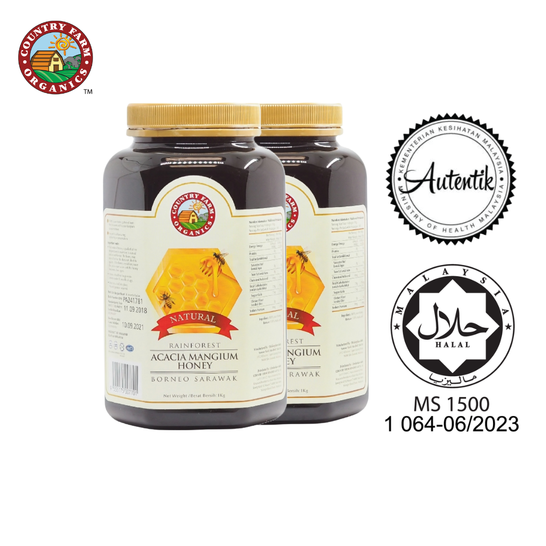 [Twin Pack] Natural Rainforest Acacia Honey (1kg x 2)