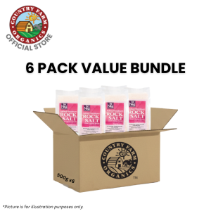 [6 Pack Value Bundle Online Exclusive] Country Farm Organics Himalayan Rock Salt - Fine (500g x 6)