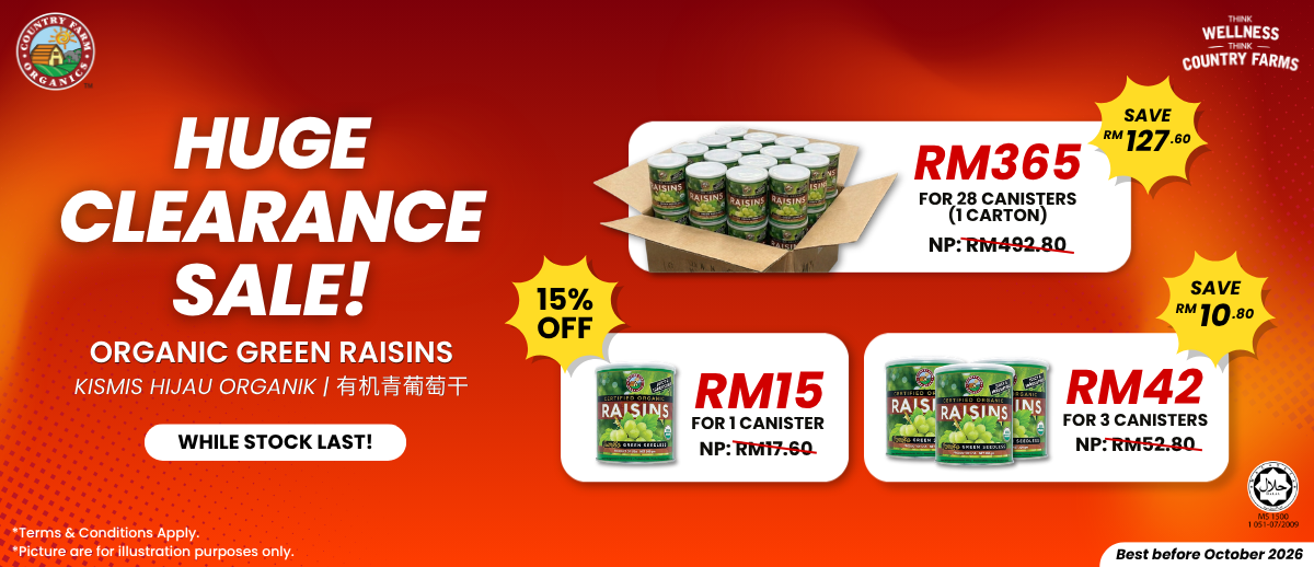 CLEARANCE SALE - RAISINS CANISTER