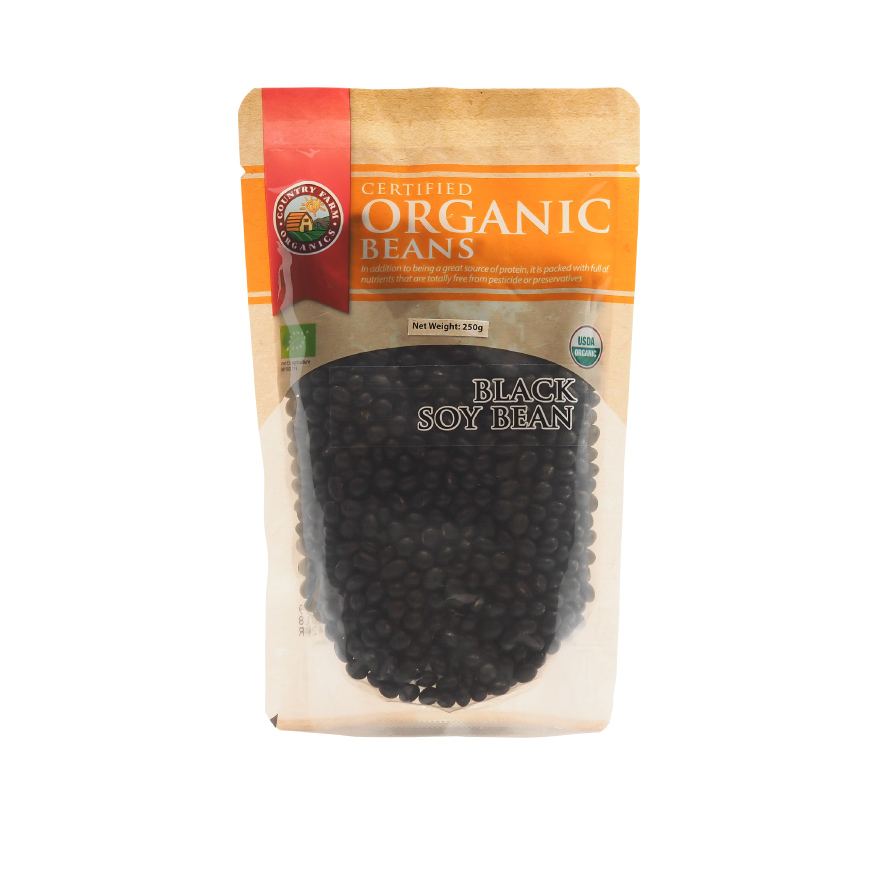 Certified Organic Black Soy Beans (250g)